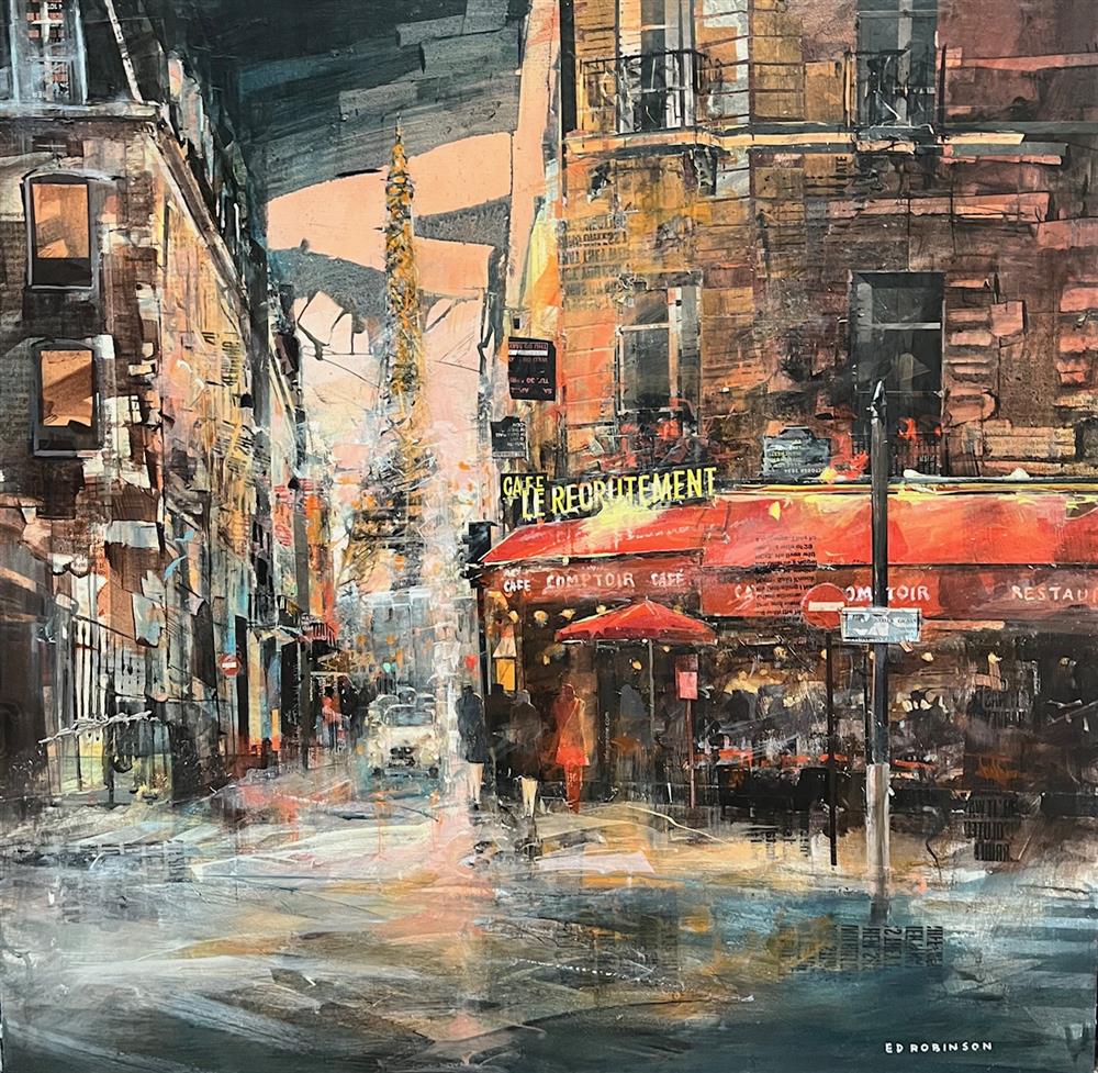 Ed Robinson - 'Paris Nights'  - Framed Original Artwork