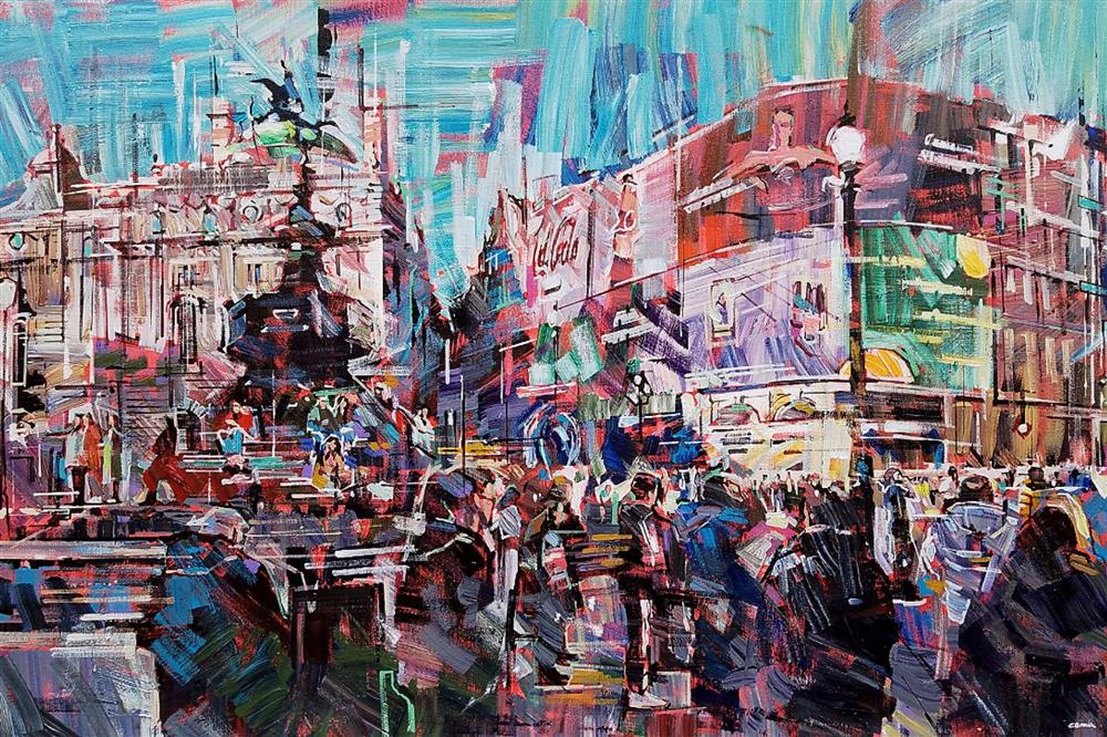 Colin Brown - 'Piccadilly Punters' - Framed Original Art