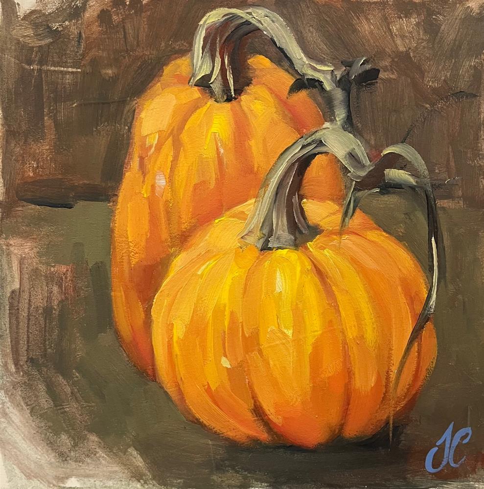 Joss Clapson -  'Pumpkin Patch' - Framed Original Art