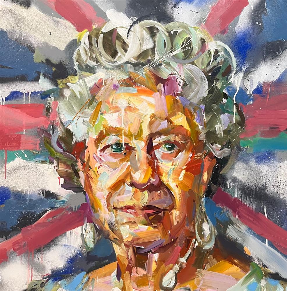 Paul Wright - 'Queen Elizabeth II - Miniature'- Framed Studio Edition