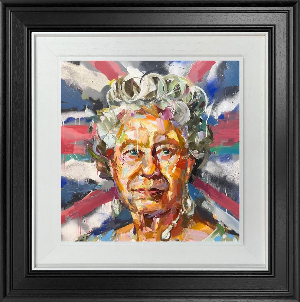 Paul Wright - 'Queen Elizabeth II - Miniature'- Framed Studio Edition