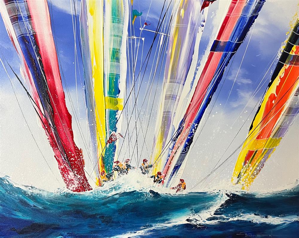 Dale Bowen - 'Racing Across The Atlantic' - Framed Original Art