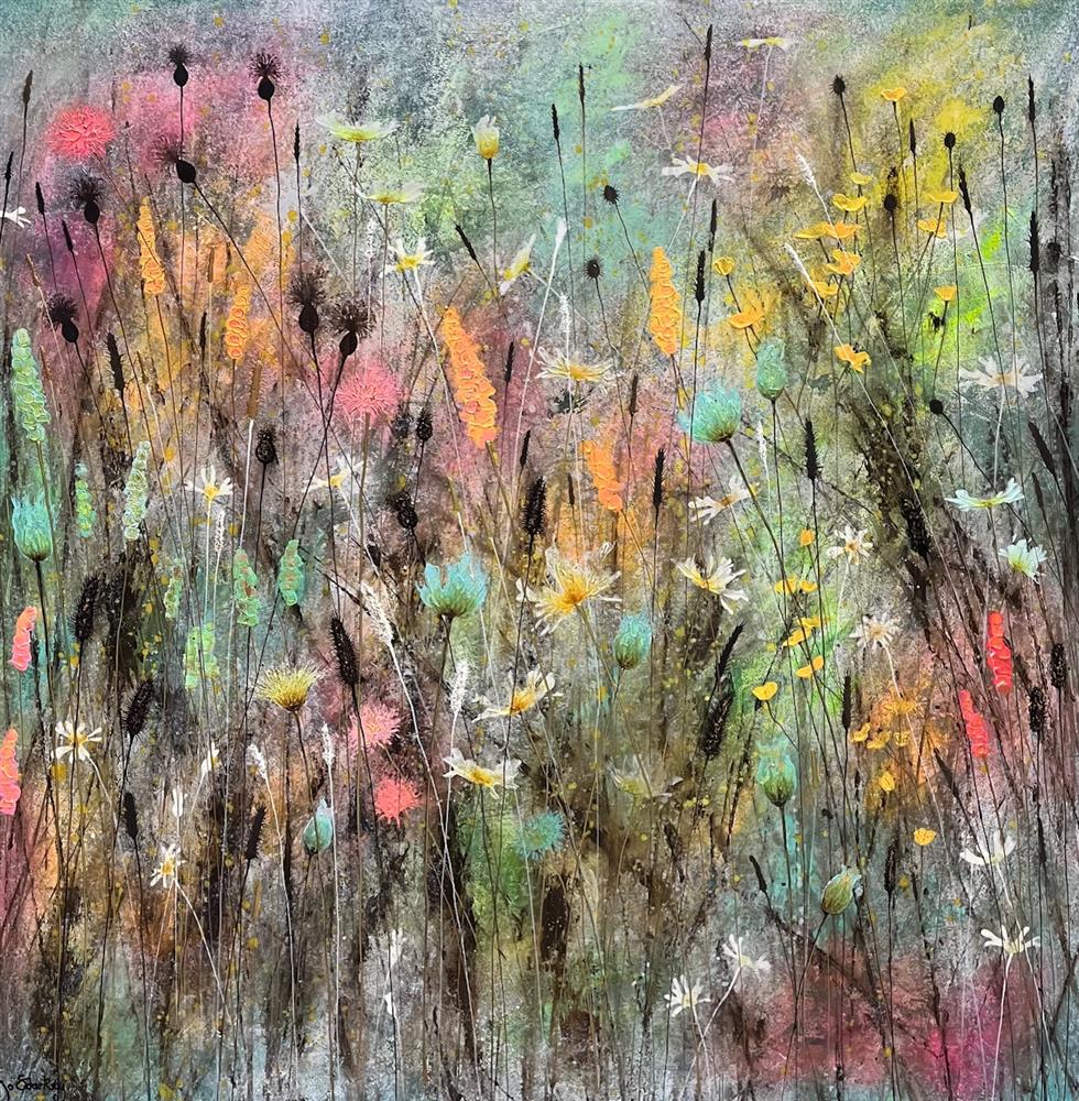 Jo Starkey- 'Rainbow Meadow' - Framed Original Artwork