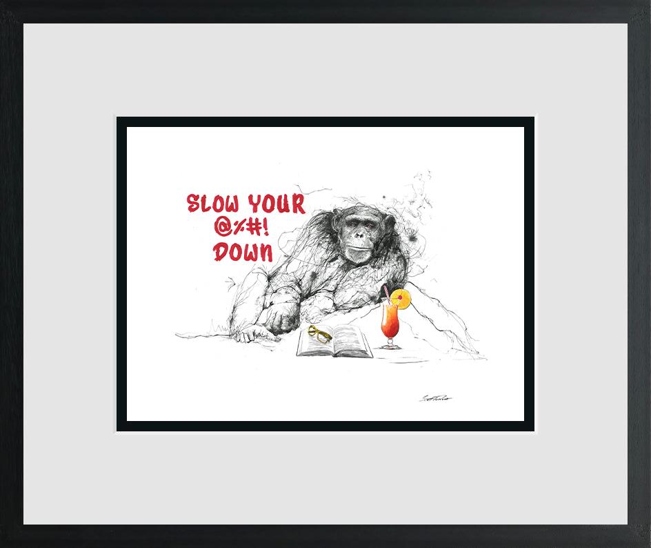 Scott Tetlow - 'Slow Your @%_!' - Miniature - Framed Limited Edition Print