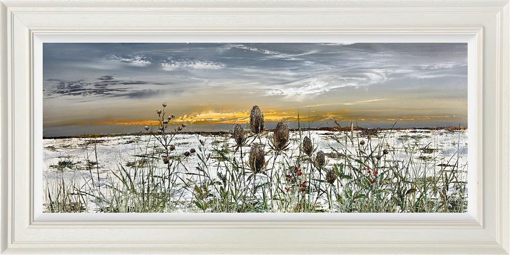 Kimberley Harris - 'Snow Kissed Blooms' - Framed Original Art