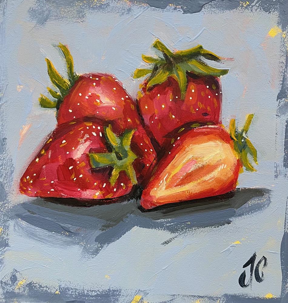 Joss Clapson - 'Strawberry Delight' - Framed Original Art