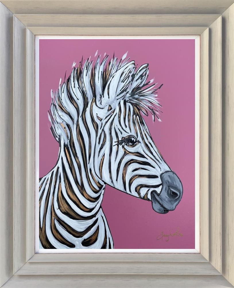 Amy Louise - 'Striped Sensation' - Framed Original Art