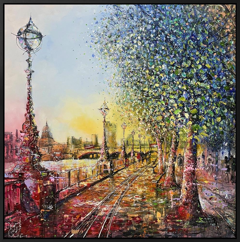 Nigel Cooke - 'Sunrise Over London - Deluxe Canvas' - Framed Original Artwork