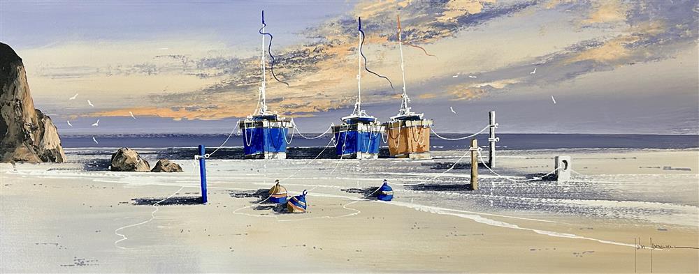 John Horsewell - 'Sunset Docking' - Framed Original Artwork