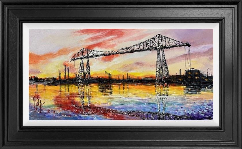 Nigel Cooke - 'Sunset Over The Crossing' - Framed Original Artwork