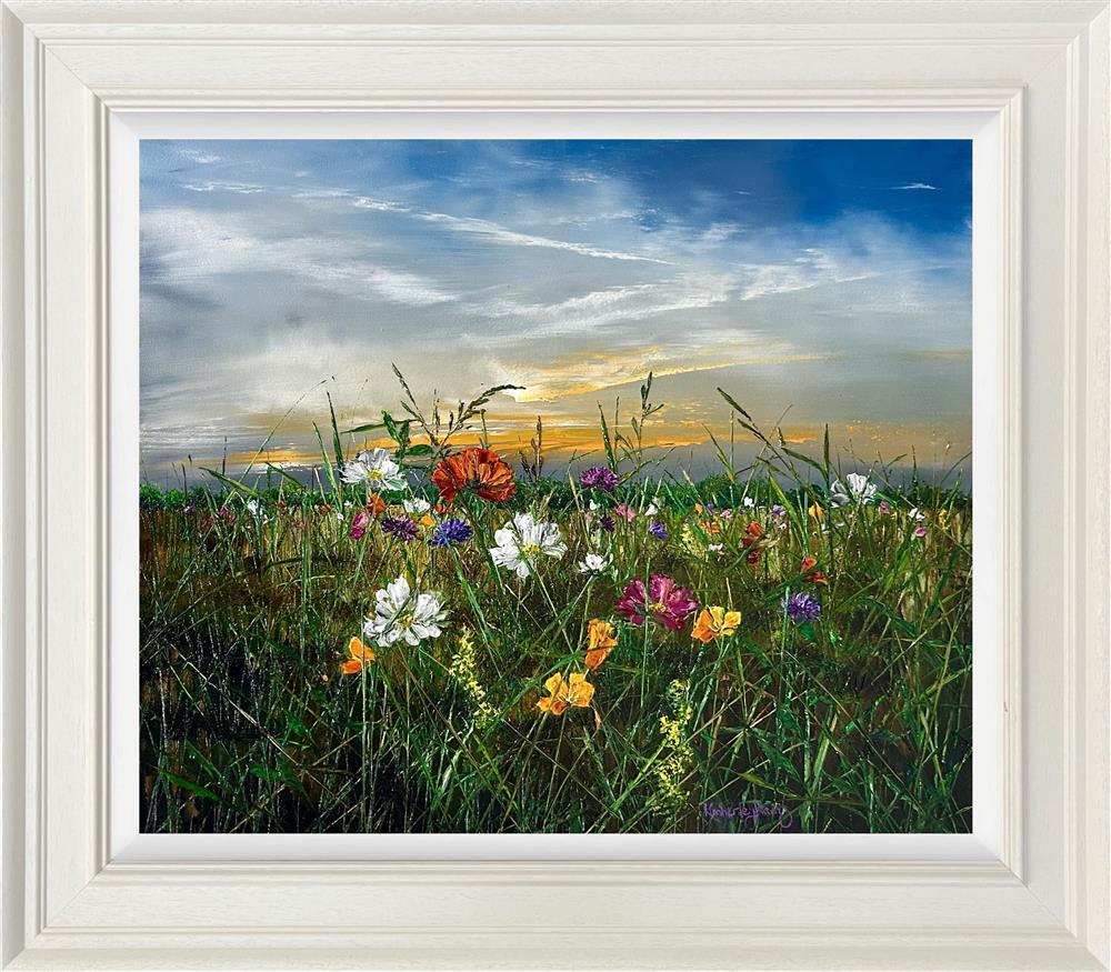 Kimberley Harris - 'Sunset Over The Meadow' - Framed Original Art