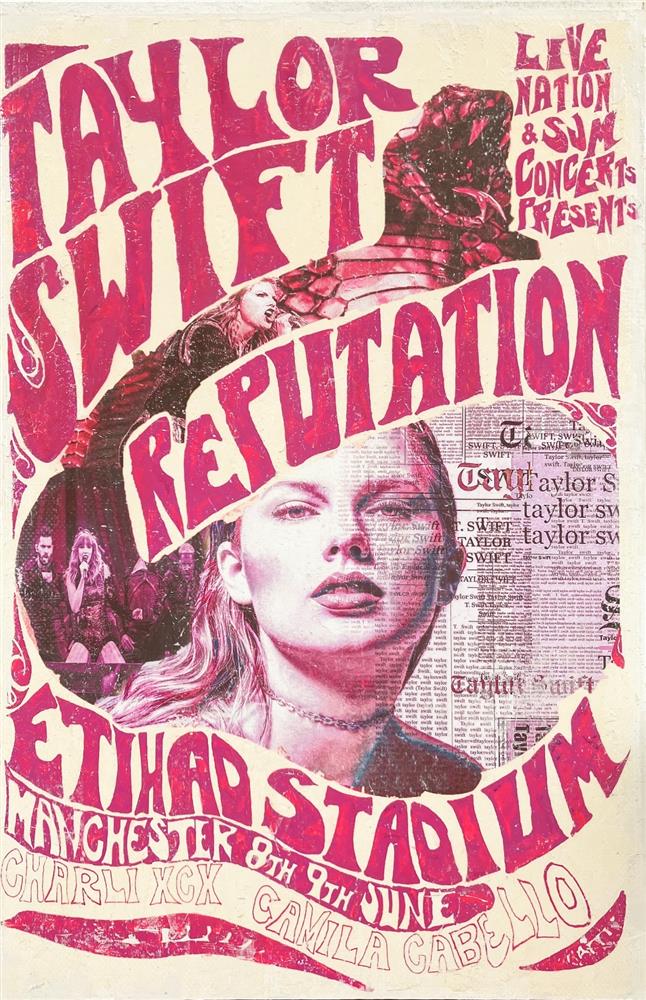 Linda Charles - 'Taylor Swift -Reputation Tour 2018' - Framed Original Artwork