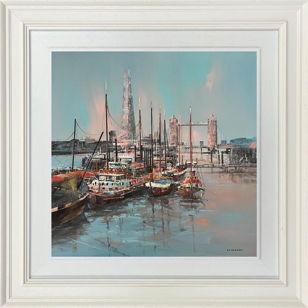 Ed Robinson - 'Thames Barges'  - Framed Original Artwork