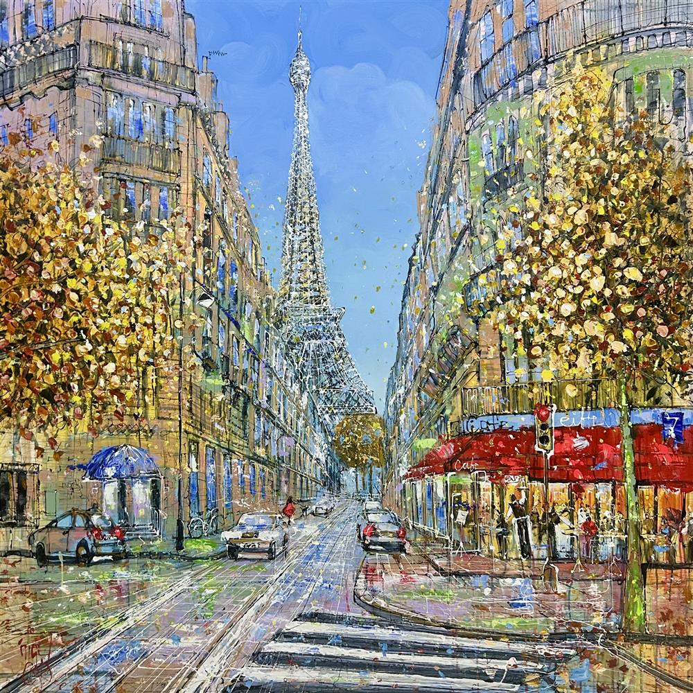 Nigel Cooke - 'The Parisian Way' - Framed Original Deluxe Canvas