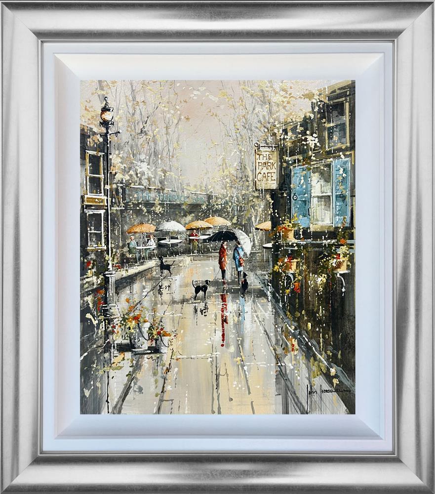 John Horsewell - 'The Park Cafe - Deluxe' - Framed Original Artwork