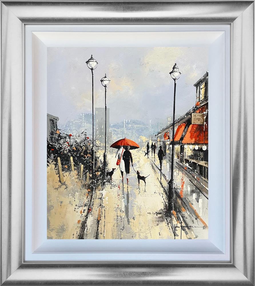 John Horsewell - 'The Park Cafe' - Framed Original Artwork