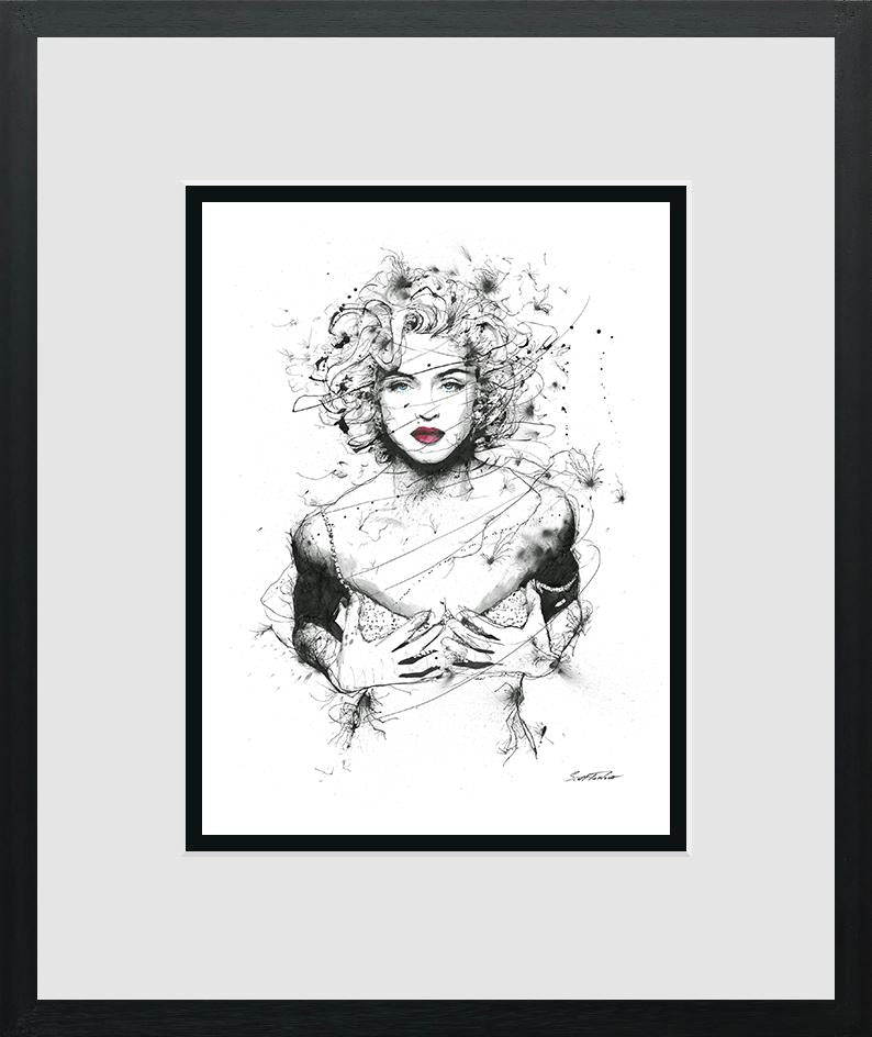 Scott Tetlow - 'The Queen Of Pop - Miniature  -  Framed  Limited Edition