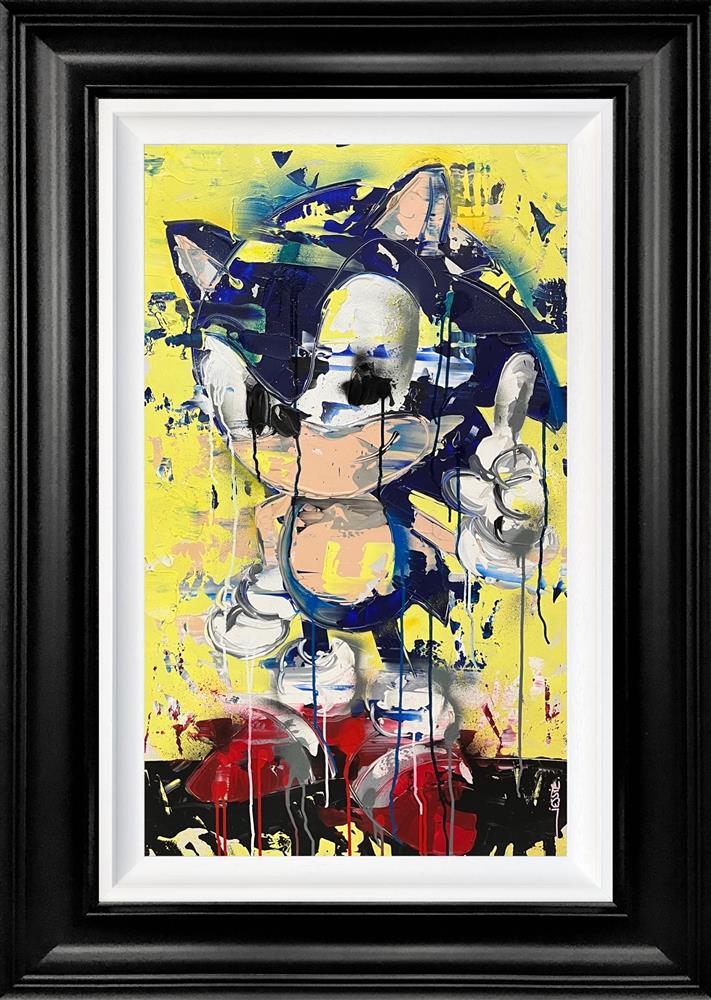 Jessie Foakes - 'The Speed Of Sonic'  Framed Original Artwork