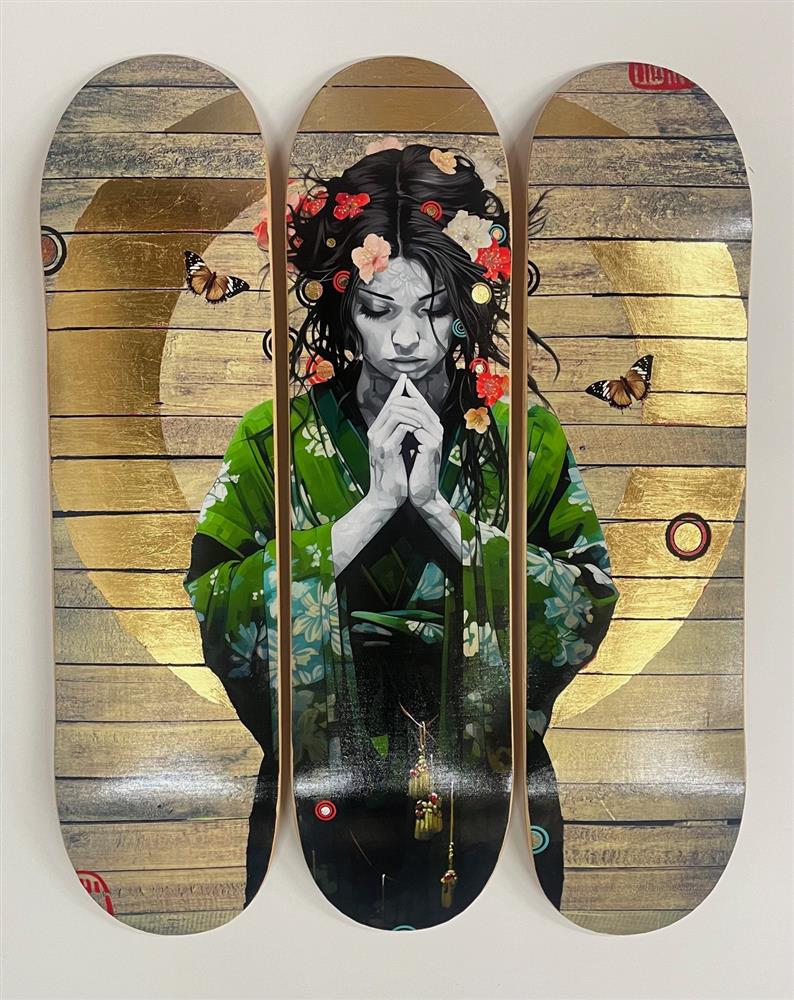 The Trunk Of Funk - 'The Wave That Breaks Below' - Skate Deck - Framed Limited Edition Sculpture