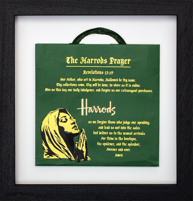 JJ Adams - 'The Harrods Prayer' - Framed Screen Print