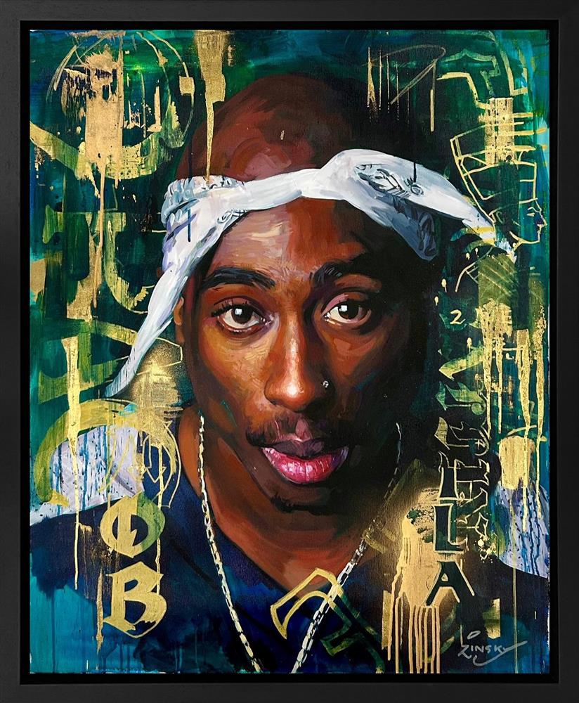 Zinsky - 'Tupac' - Framed Original Artwork