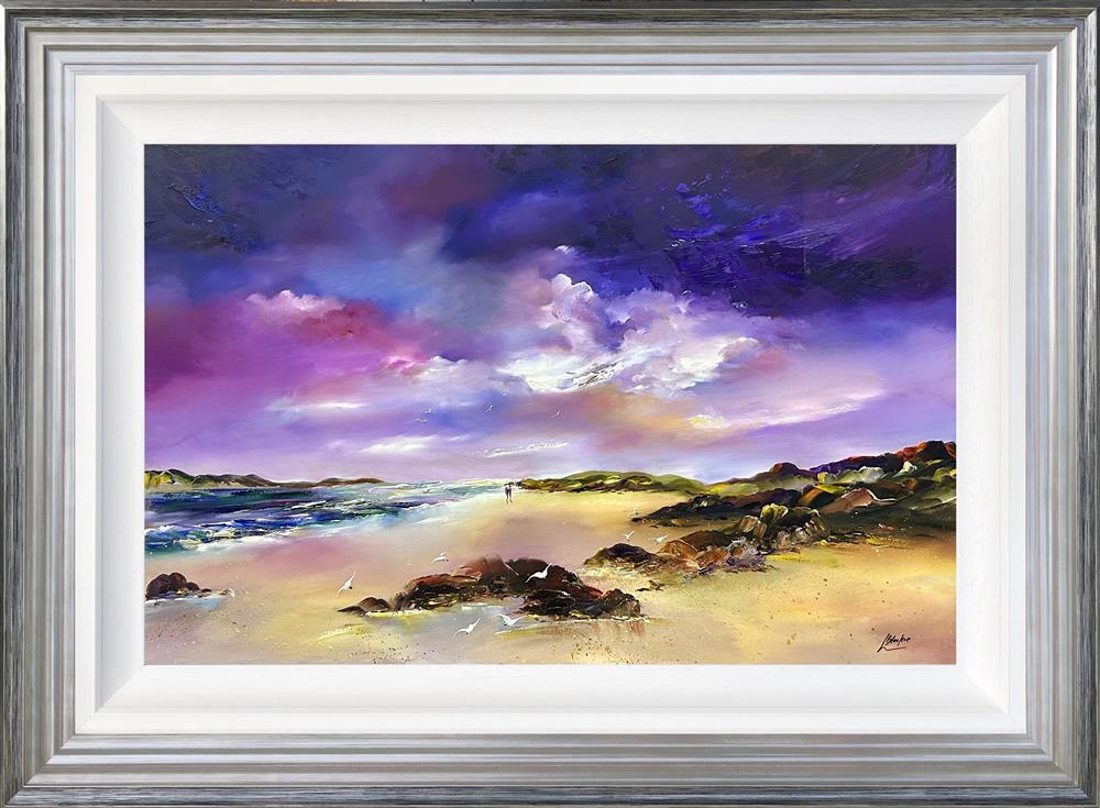 Lillias Blackie -  'Violet Stars' - Framed Original Art