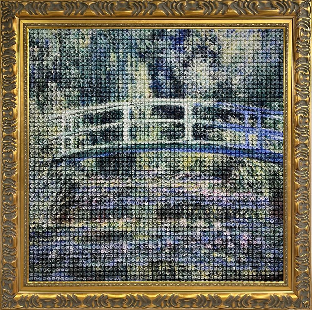 The Art Maverick - 'Water Lilies And Japanese Bridge ' -  Shimmerdisc Masters