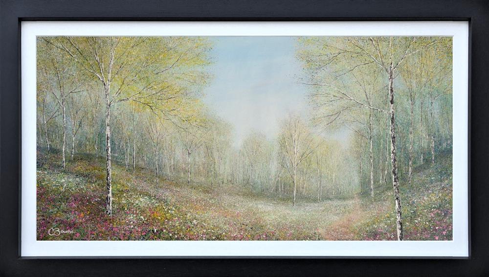 Chris Bourne - 'Wildflowers Adorn The Woodland Floor' - Framed Original Art