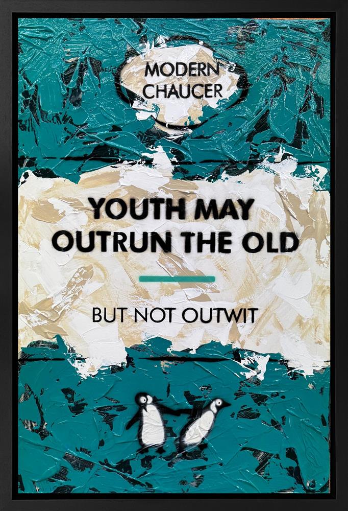 Hue Folk - 'Youth May Outrun The Old' - Framed Original Art