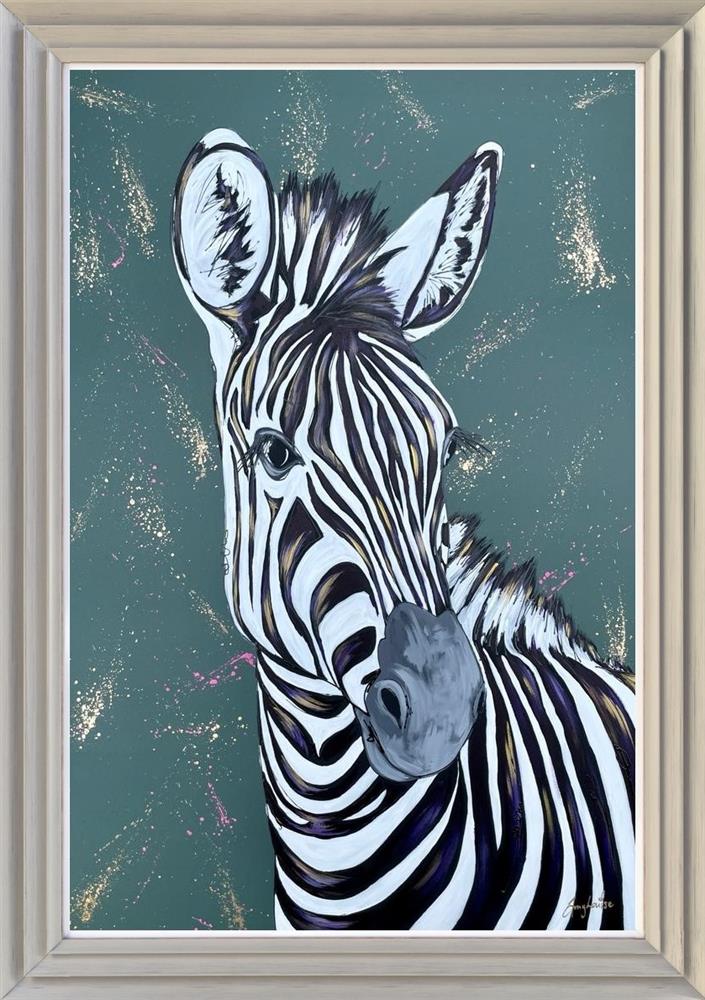 Amy Louise - 'Zany Zebra' - Framed Original Art