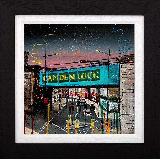 Julie Connor - 'Camden Lock' - Framed Original Miniature Painting