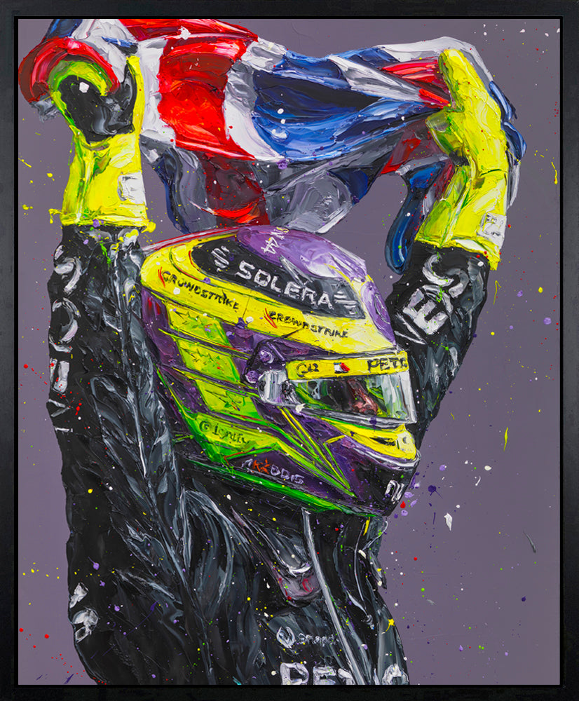 Paul Oz  'Union Lewis IX - Silverstone 24'  - Framed Limited Edition (Print & Canvas)