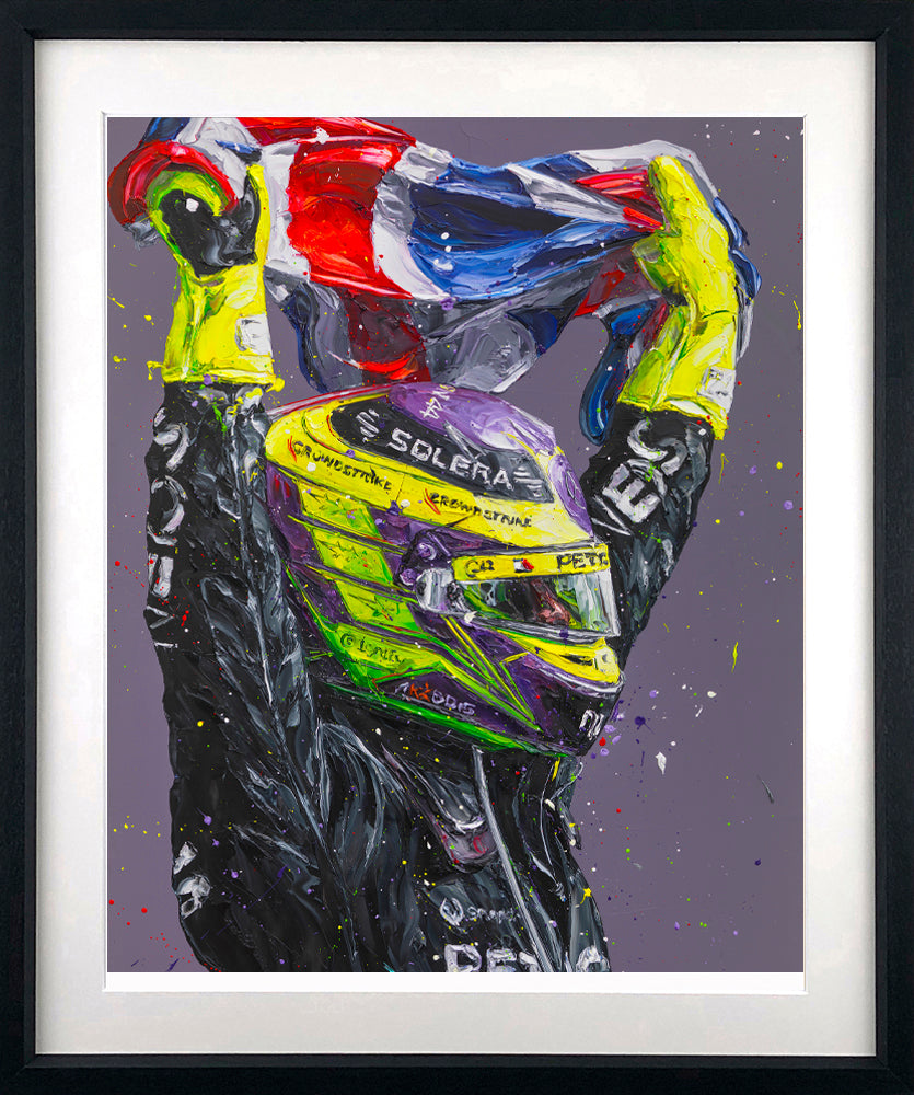 Paul Oz  'Union Lewis IX - Silverstone 24'  - Framed Limited Edition (Print & Canvas)