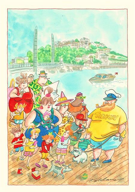 David Haldane - 'A Day In Torquay' - Framed Original Art