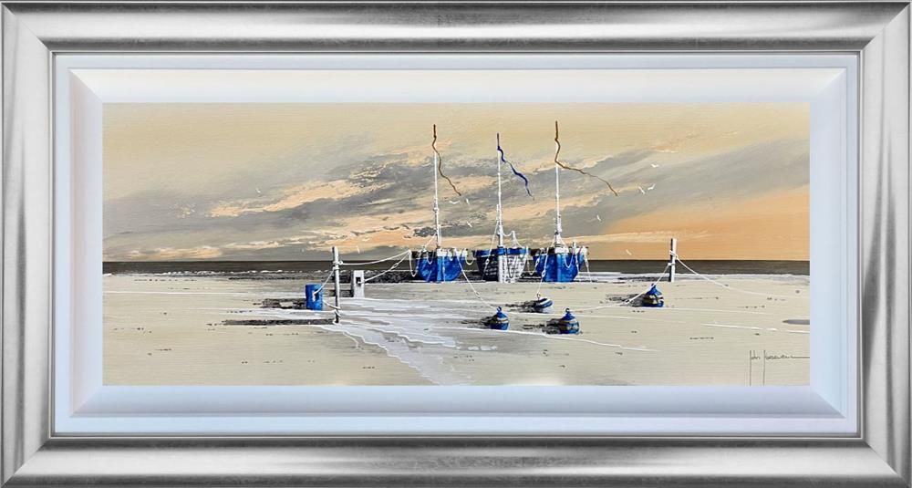 John Horsewell - 'Beachfront Oasis' - Framed Original Artwork