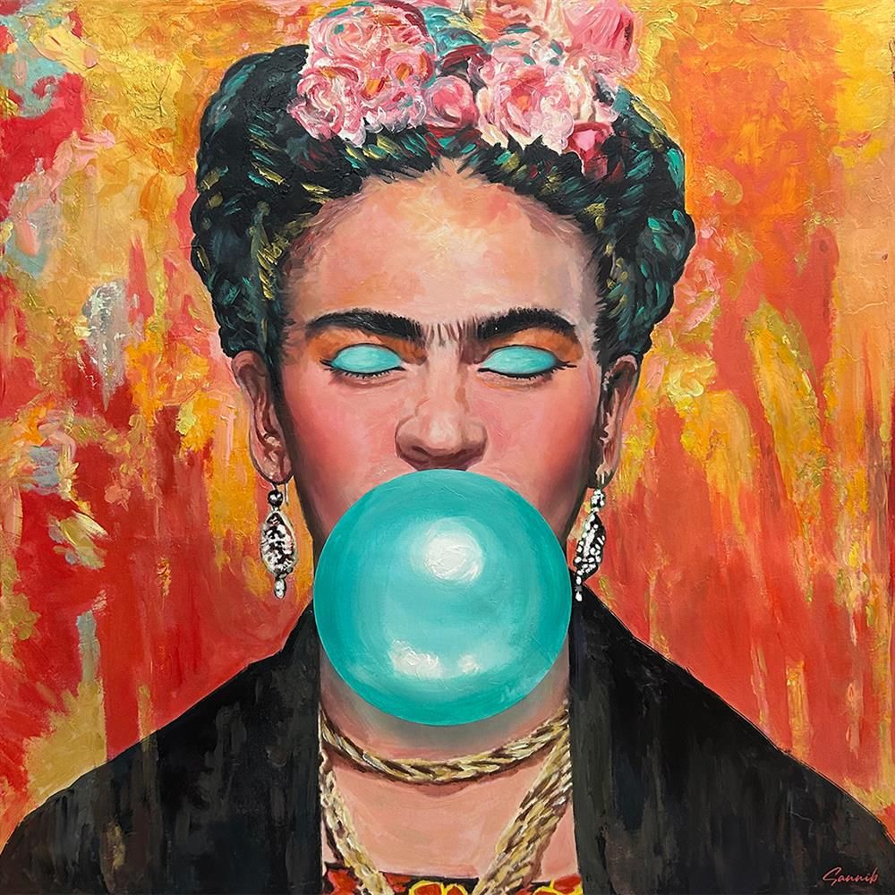 Sannib - 'Pop Goes Frida' - Framed Original Art