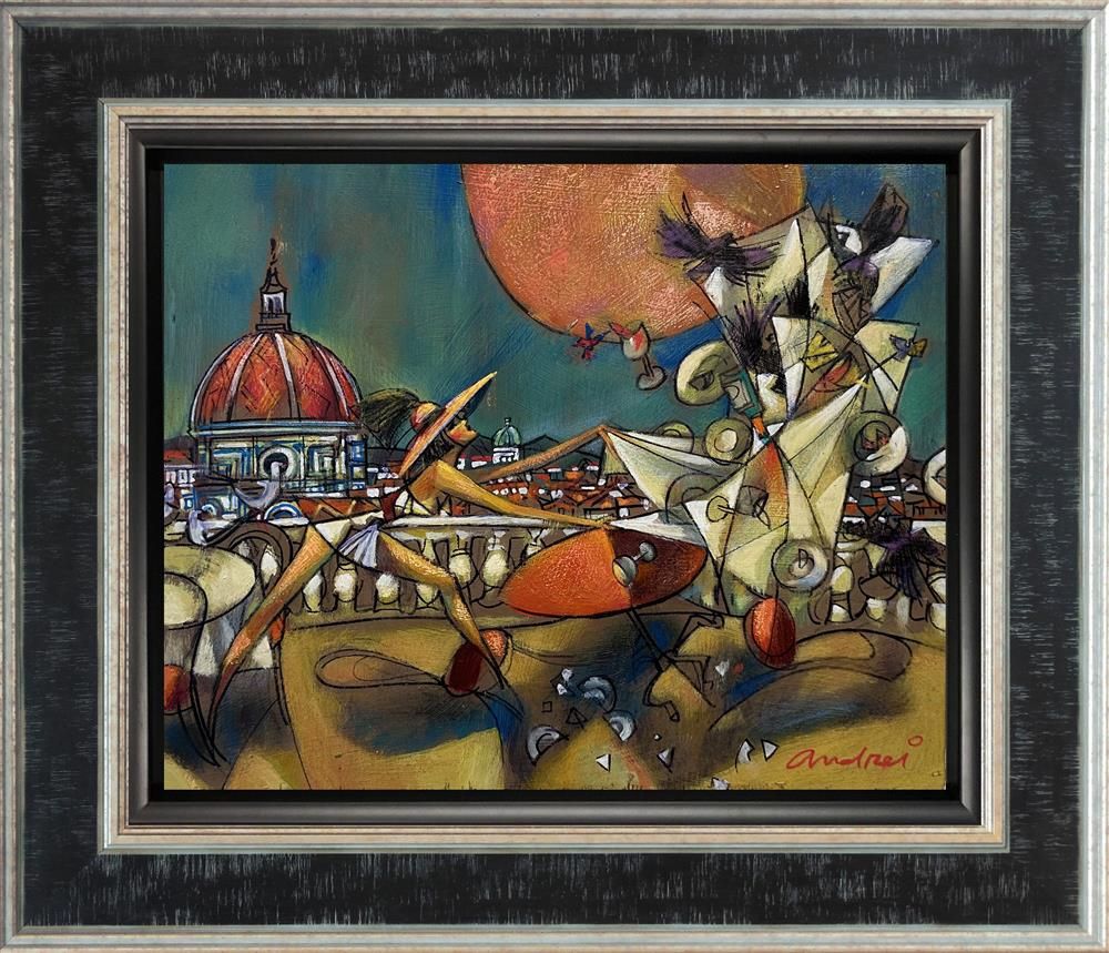 Andrei Protsouk - 'Lunch Birds In Florence' - Framed Original Art