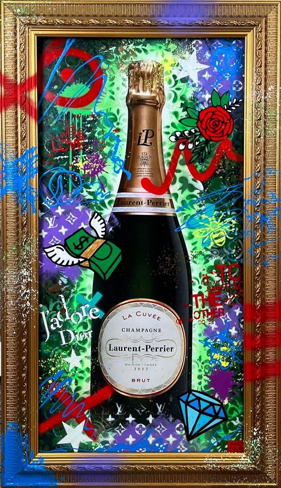 Hue Folk - 'Laurent - Perrier' - Framed Original Art