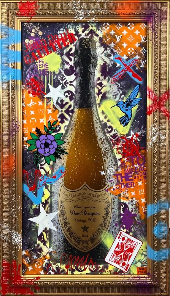 Hue Folk - 'Dom Perignon' - Framed Original Art