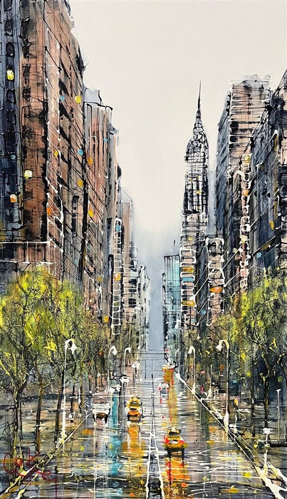 Nigel Cooke - 'Motion In Manhattan'  - Framed Original Artwork