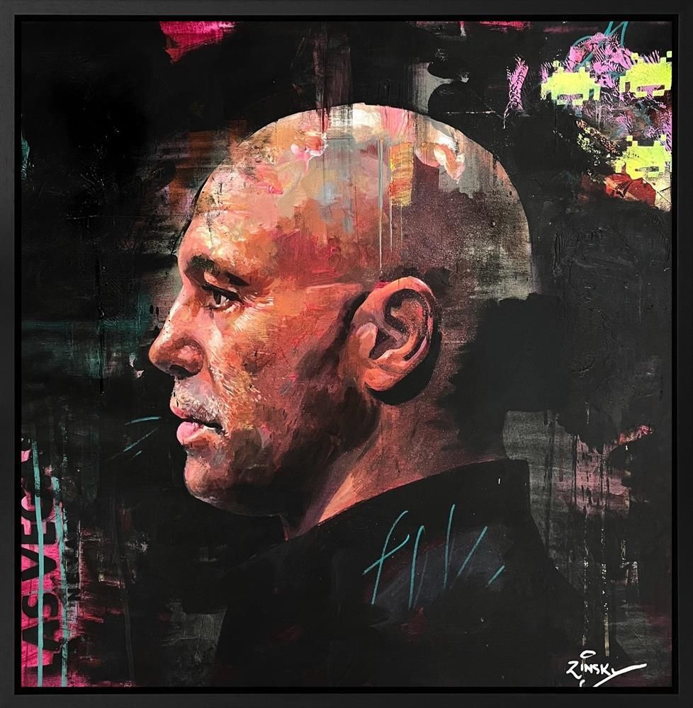 Zinsky - 'Joe Rogan' - Framed Original Artwork