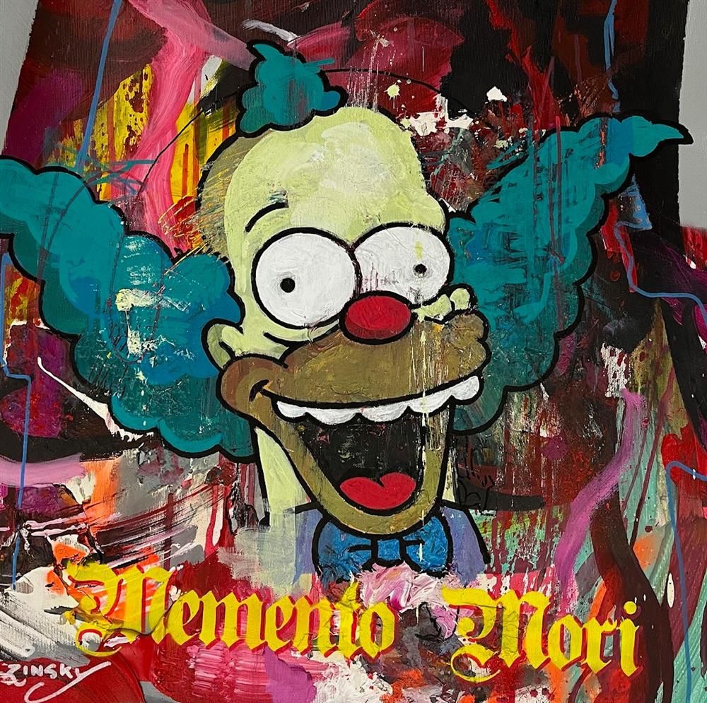 Zinsky - 'Krusty Memento Mori' - Framed Original Artwork