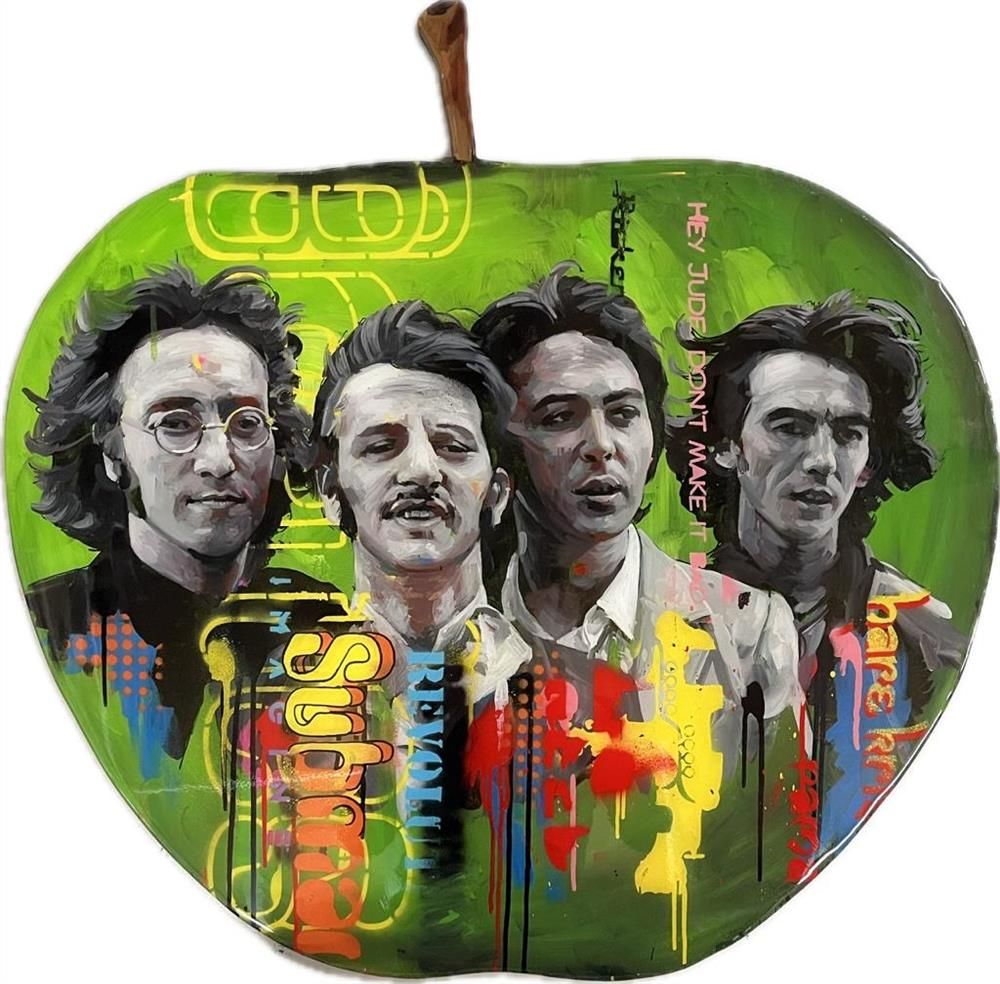 Zinsky - 'The Beatles Apple' - Original 3D Wall Sculpture