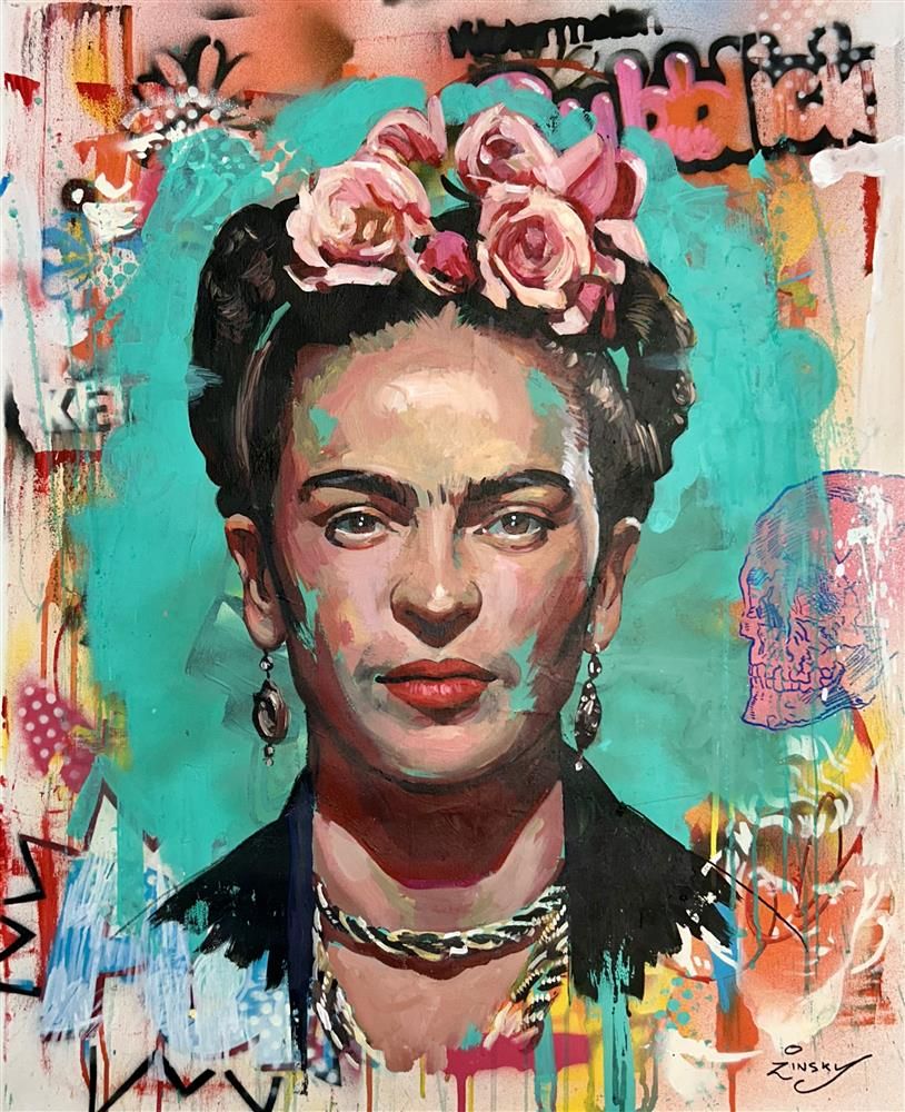 Zinsky - 'Frida' - Framed Original Artwork