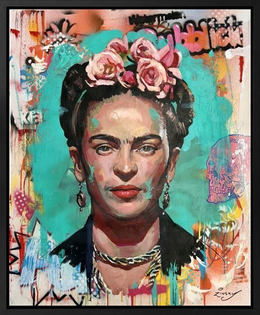 Zinsky - 'Frida' - Framed Original Artwork