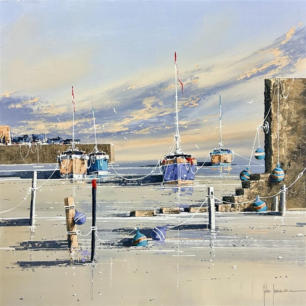 John Horsewell - 'Harbour Hues' - Framed Original Artwork