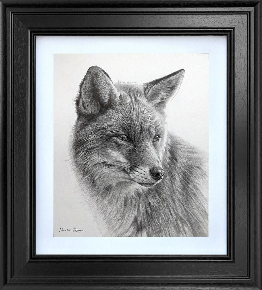 Martin Robson - 'Curious Fox - Study' - Framed Original Art