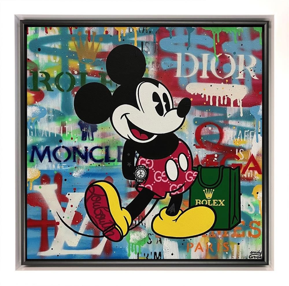 Emily Crook - 'Retro Mickey' - Framed Original Art