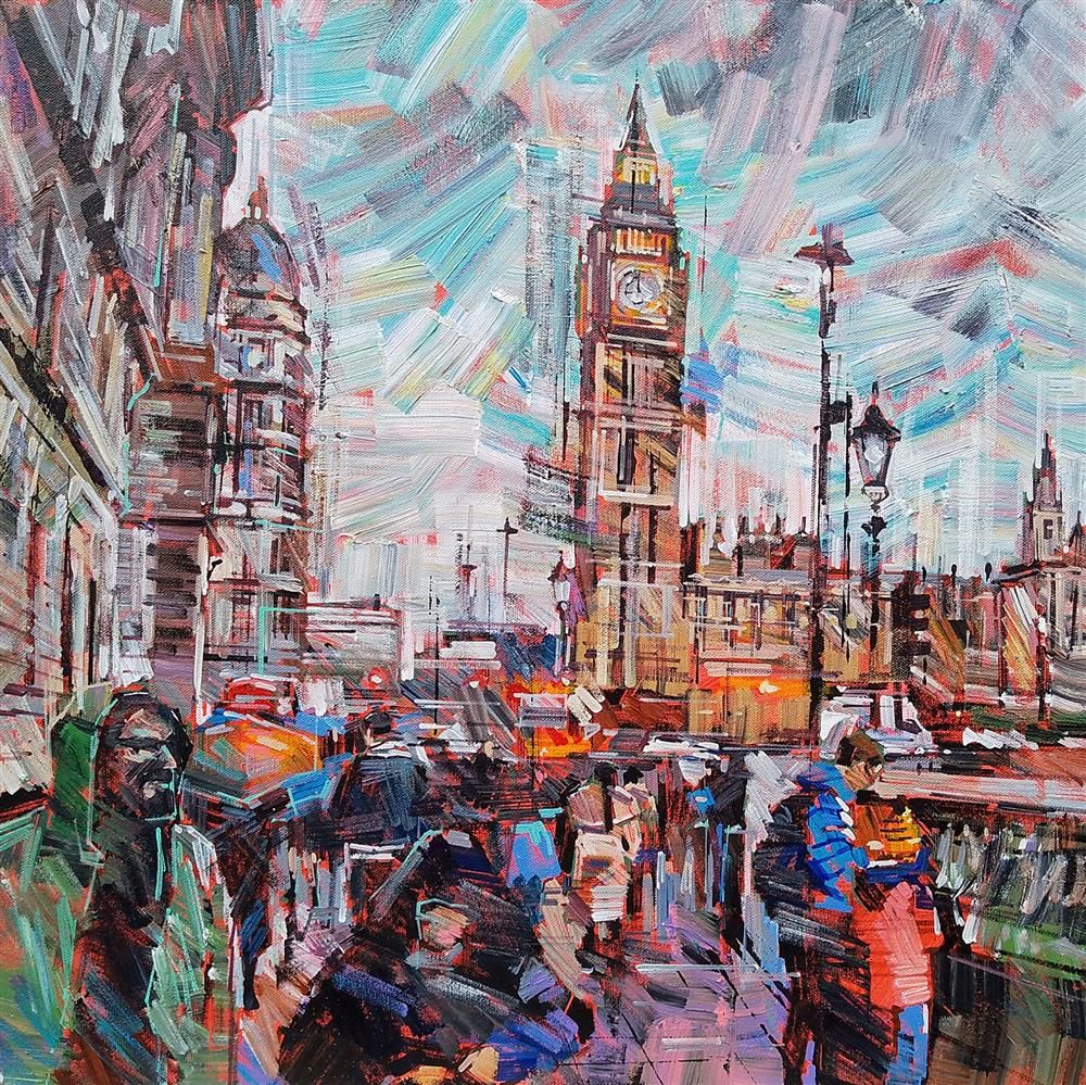 Colin Brown - 'Rainy Days in London' - Framed Original Art