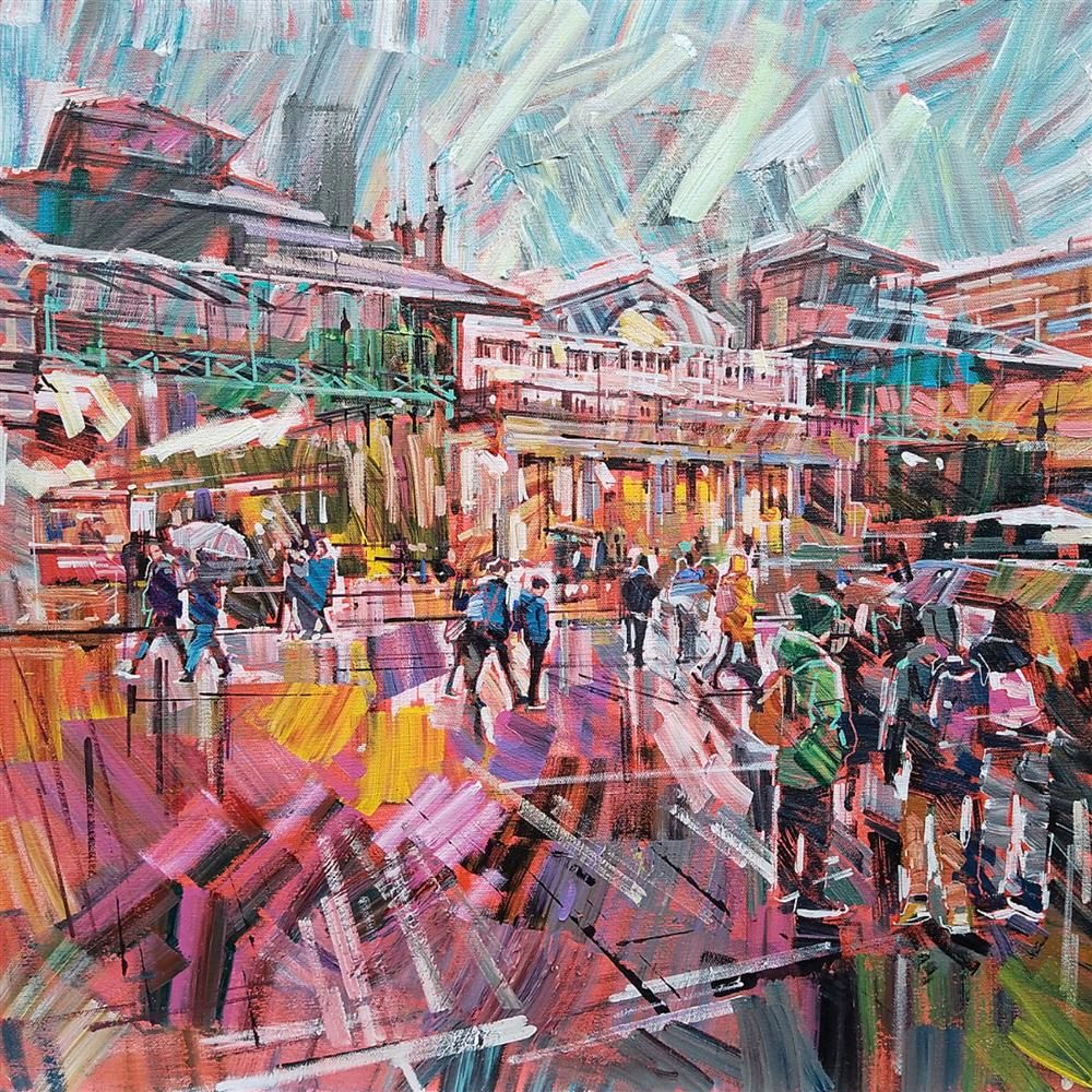 Colin Brown - 'City Walks' - Framed Original Art